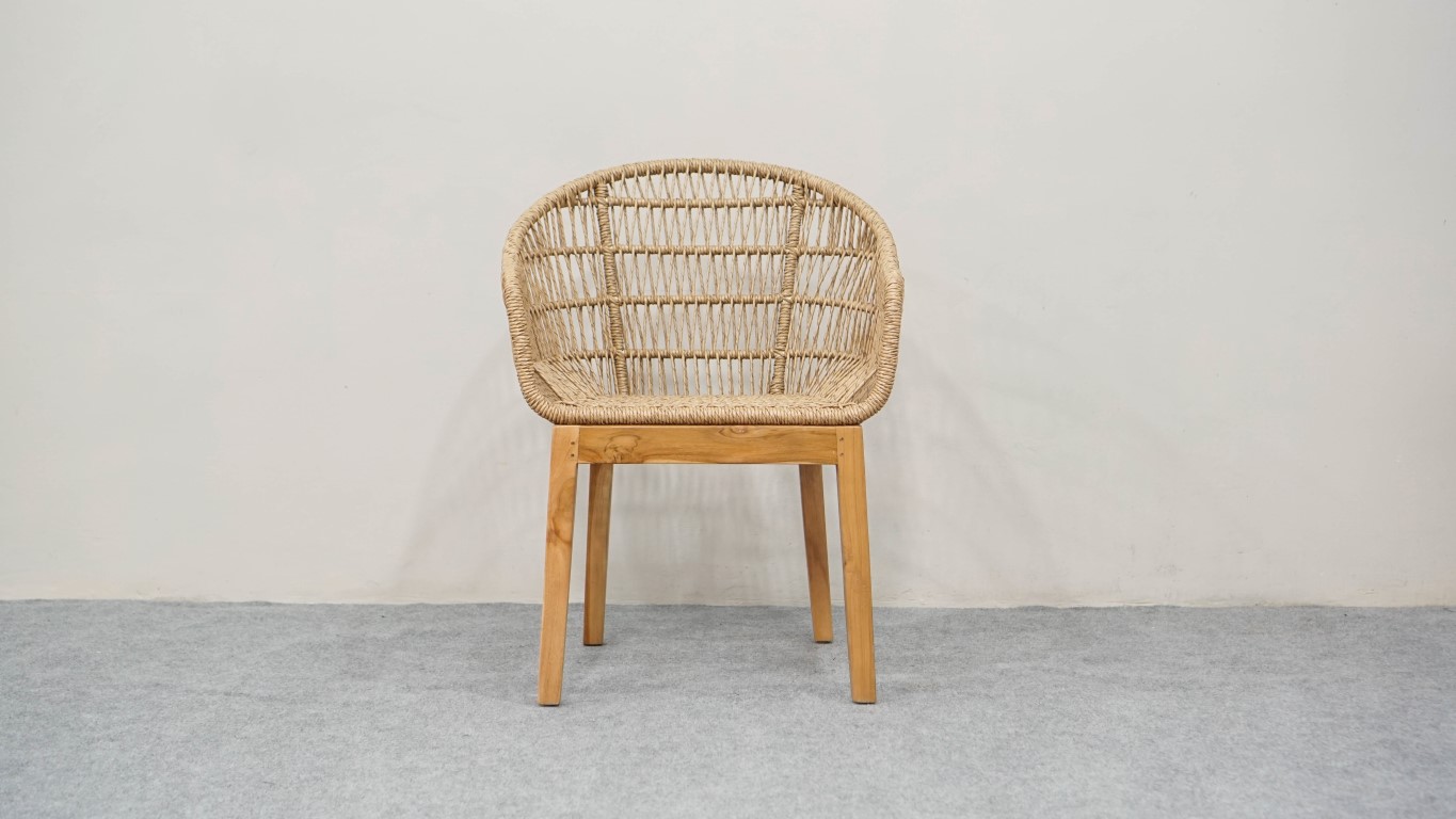 Zella Teak Wicker Arm Chair Zella Teak Wicker Arm Chair
