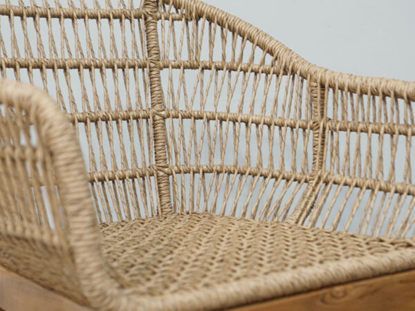 Zella Teak Wicker Arm Chair
