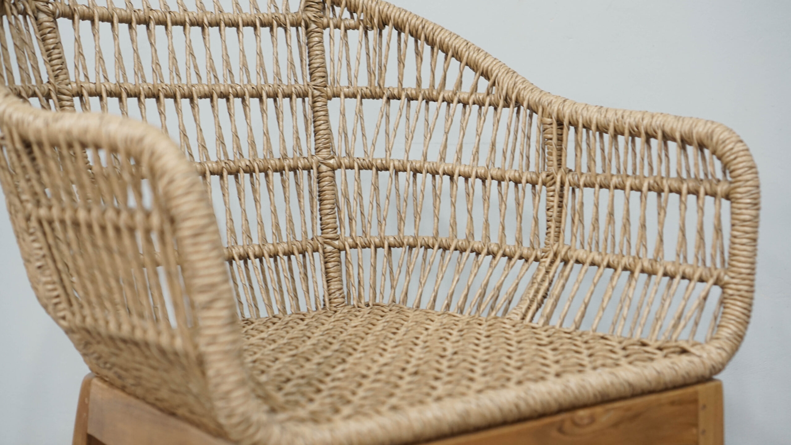 Zella wicker arm chair Zella Teak Wicker Arm Chair